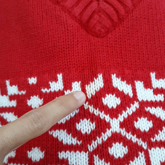 Hanna Andersson size 5 Red nordic white vest - Picture 3 of 3